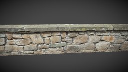 Wall made out of stones and concrete urban, concrete, bricks, 3dscanning, town, old, moss, stones, 3dscanning-photogrammetry-photoscan, weared, stone-wall, asset, 3dscan, stone, gameasset, city, wall
