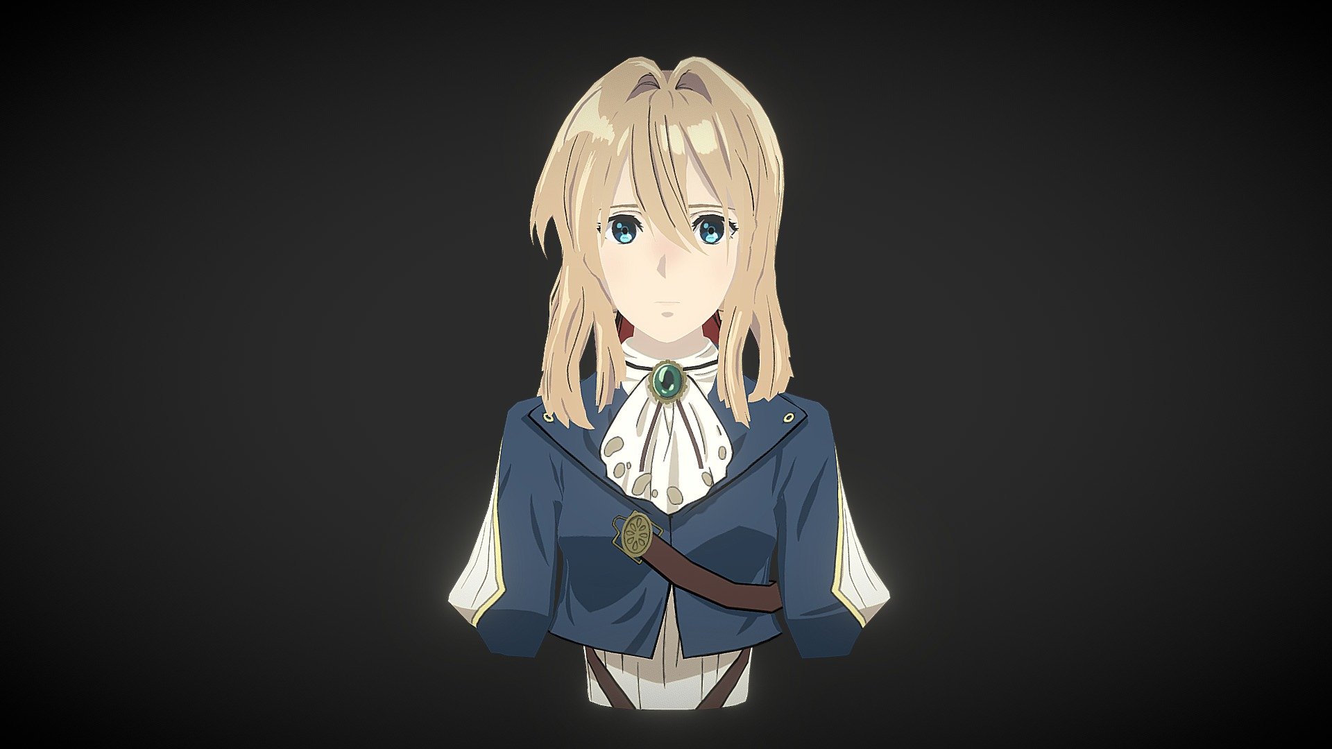 First attempt in modeling an anime character. Low poly model, the hair was a challenge, could be better, but I'm pleased as it was my first time doing something like that :) - Violet Evergarden - 3D model by Itzel Martinez (@ItzelMartinezFelix) 3d model
