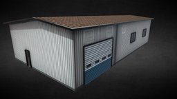 Warehouse Low Poly warehouse, substancepainter, substance