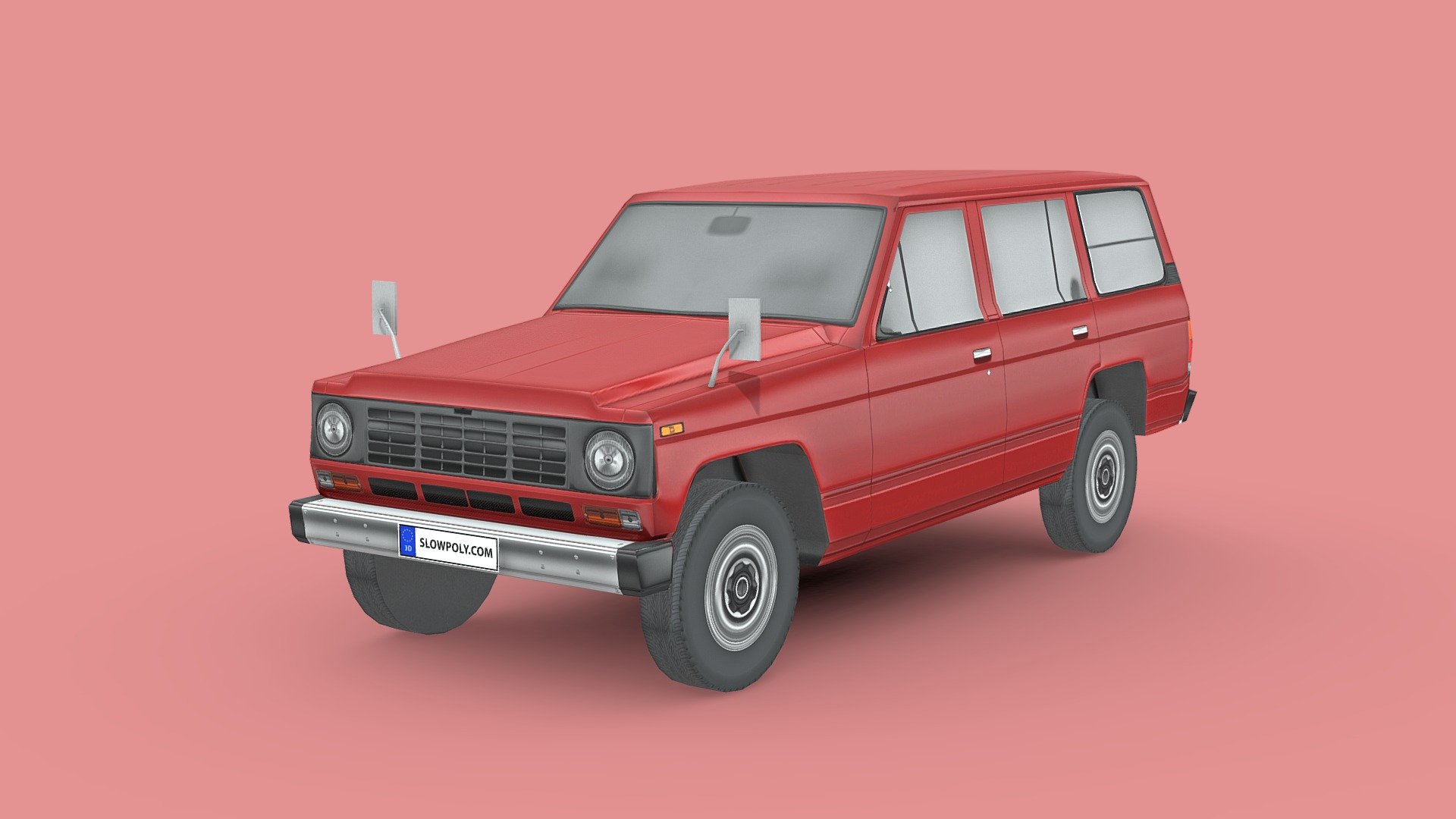 Nissan Patrol 1980 low poly cars, nice detail with high quality 4000px textures, nice topology and clean mesh - Nissan Patrol 1980 - Buy Royalty Free 3D model by slowpoly 3d model