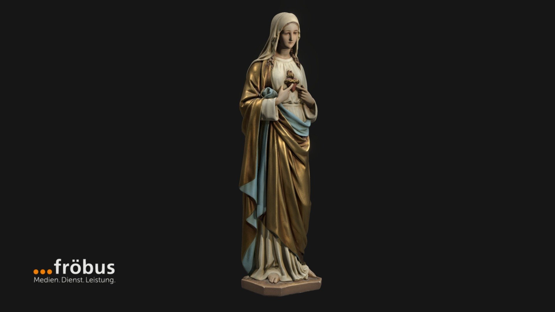 This is a model of a 60cm large Madonnna statue from cologne 3d model