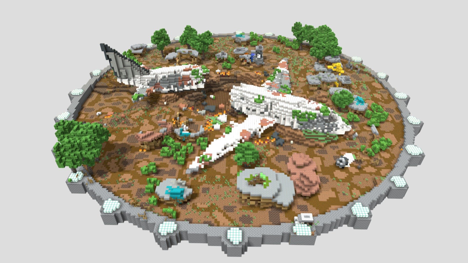Thank you for visiting our NetherixStudios product, remember that when you buy this product through Sketchfab you will get the WORLD and SCHEM file of the Minecraft game

Build Information

A post-apocalyptic build with a plane crashed on the ground, ideal for pvp, it has several areas to run or explore, it is one of our best maps!…

📐 Dimensions – 200 x 200

🔧 Version – 1.12.X – 1.18.X

🌍 It includes World File

🌐 It includes Schematic File

🔨 This map is built by SrPhoenix!

Download Files

The files of this product will be released automatically after payment. After purchasing you will get the following files:

🟣 Build on WORLD.

🟣 Build on SCHEMATIC.

🟣 Installation guide.

🟣 World coordinates 3d model