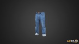 [Game-Ready] Rollup Jean style, 3d-scan, fashion, rollup, pants, jeans, scanned, roll-up, 3d, causal, 3d-scanned-object, fashion-scan, style-scan, mans-fashion, womans-fashion, casual-pants, casual-scan, scanned-bject