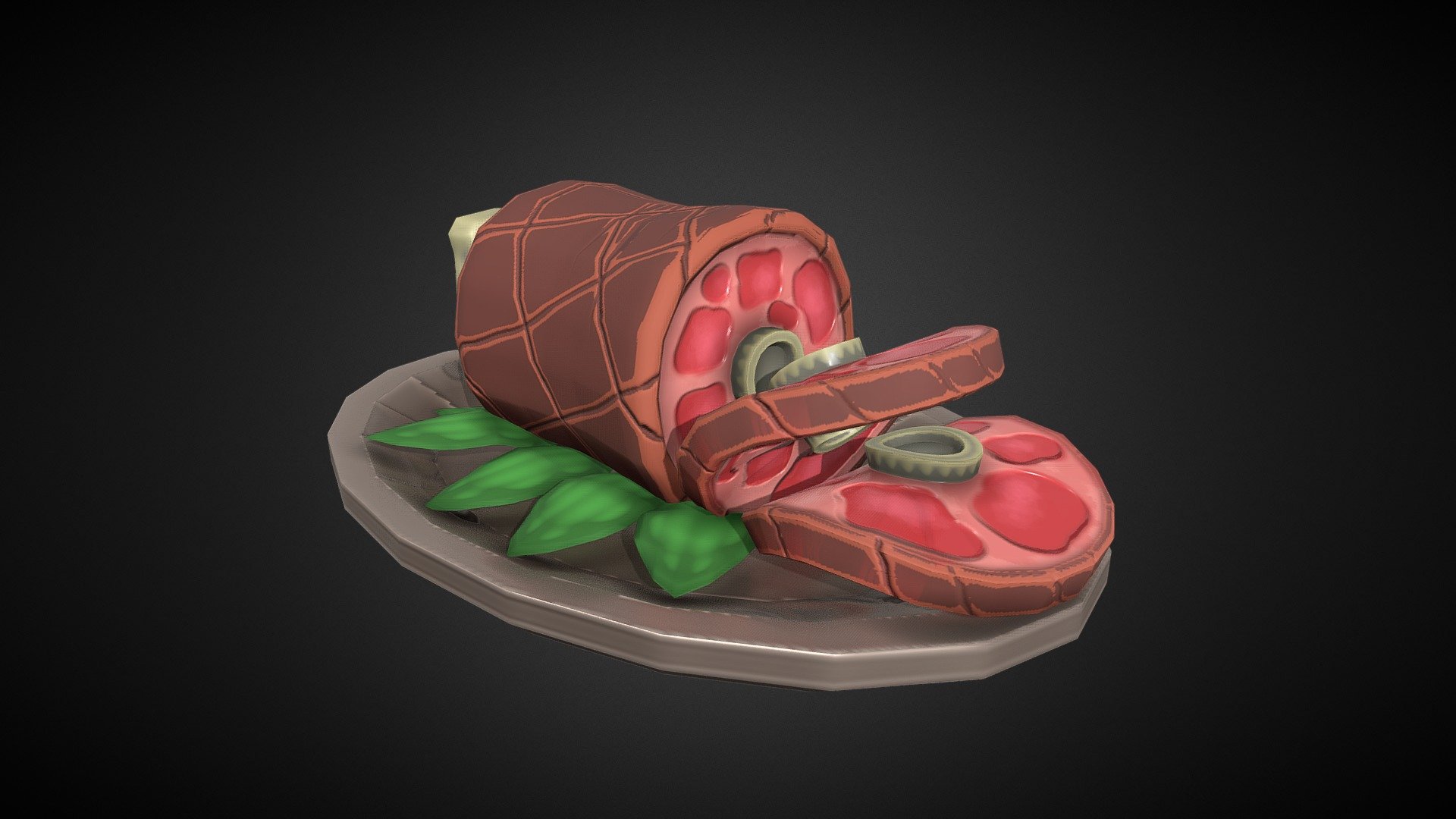 Stylized Meat texture done in Maya Zbrush and Substance painter - Meat - 3D model by EuKern 3d model