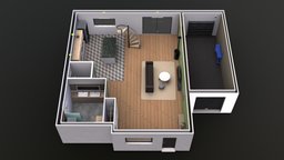 House Interior maquette, mixedreality, architecture, lowpoly, house, noai