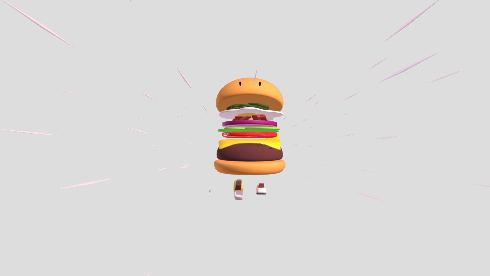 burger run emmmmmmmmm - Hamburger - 3D model by bbbbingo 3d model