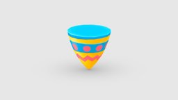 Cartoon spinning top games, toy, toys, top, sports, gyro, lowpolymodel, handpainted, cartoon, game, stylized