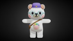 Cute Painter Bear bear, cute, painter, character, cartoon, stylized