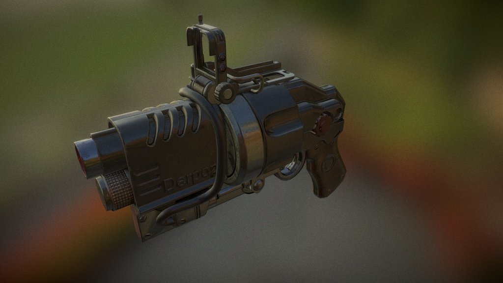 A gun from my livestream sessions 3d model