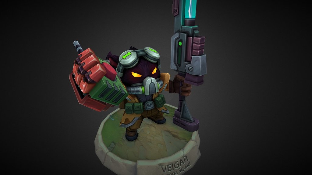 Veigar skin for omega squad thematic. This one was trully fun to work on. Props to skins peeps 3d model