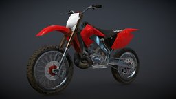 Honda CR250 bike, motorcycle, honda, enduro, asset, game, pbr, lowpoly, mobile, sport, cr250