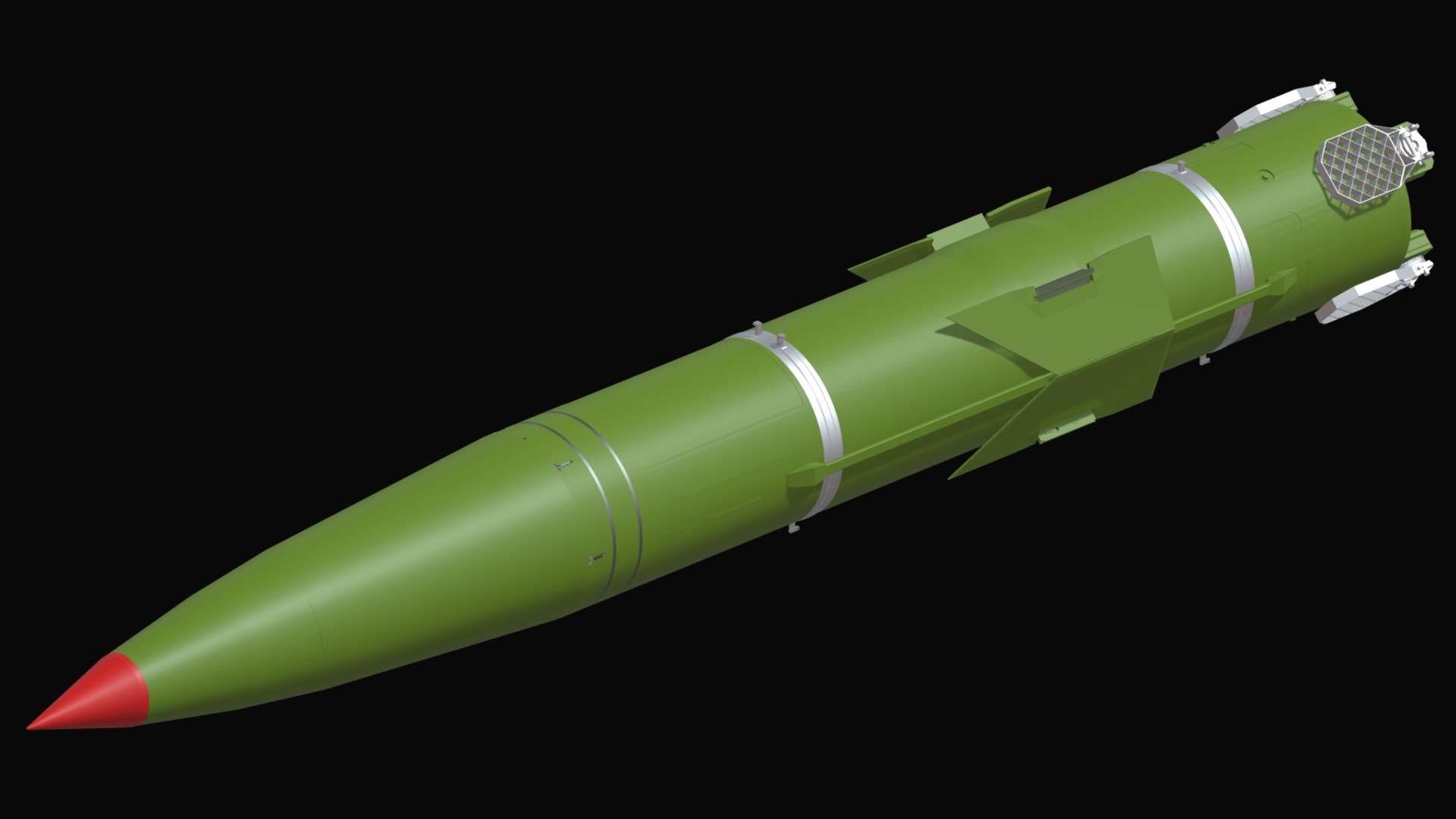9M79K Tochka-U tactical ballistic missile (USSR/Russia) 3d model