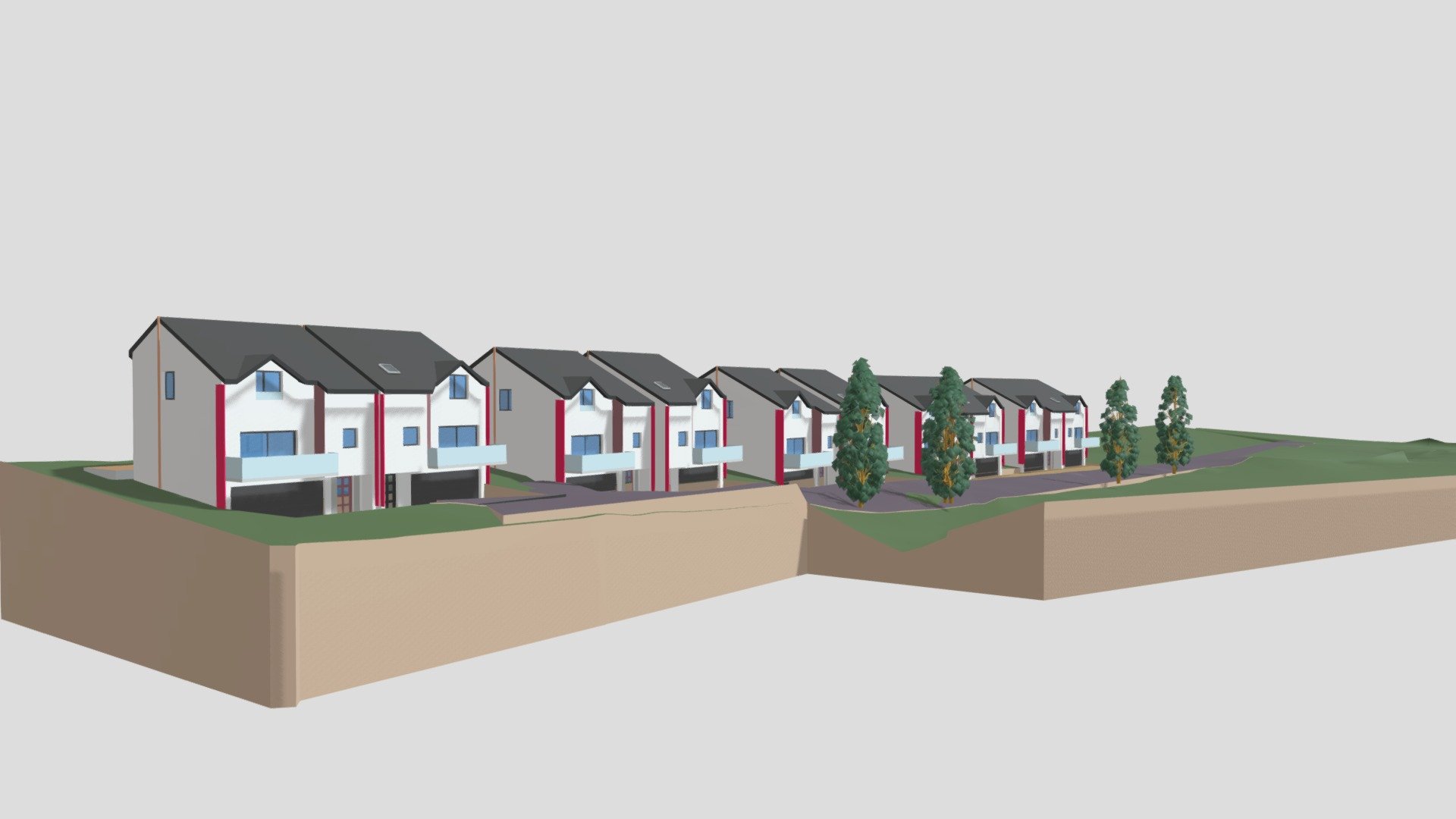 Esq 1 de 10 maisons HG Rossignol 04-2021 - 3D model by Philippe Blaise architecte Gard (@philippeblaise) 3d model