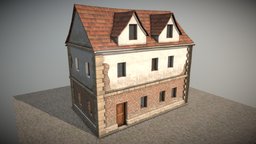 House with interior 01 buildings, building-environment-assets, building-historic-building, buildings-architecture-historic, architecture, asset, game, 3d, pbr, house, home, building, interior