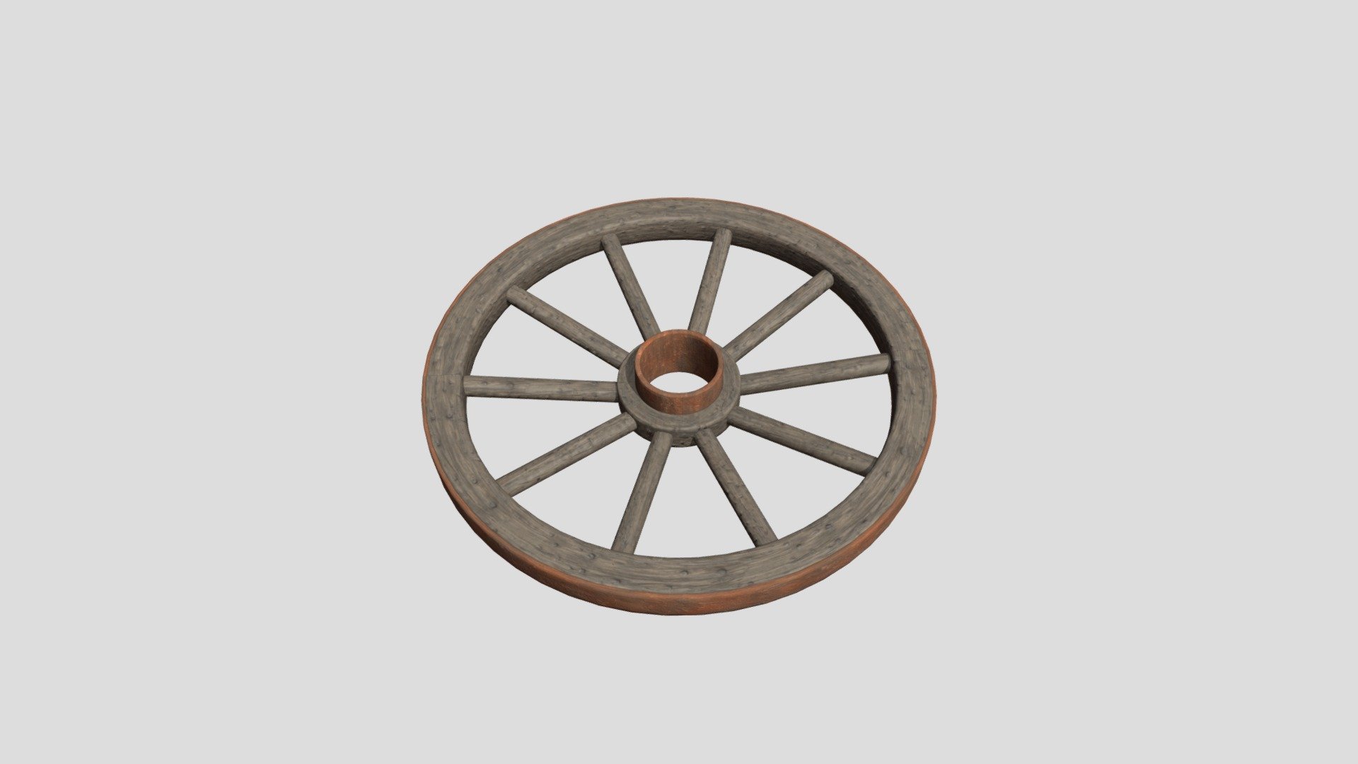 Hi all,

This is PBR cart wheel. The file includes a model in real world scale (91cm x 91cm x 11cm). It comes in following formats:

.blend

.fbx

.obj

.dae

The blender file has the shaders set up, so it's ready to render using Cycles.

It also comes with set of 4K .png maps:

base color

roughness

ambient occlusion

normal - Cart Wheel - Buy Royalty Free 3D model by kambur 3d model