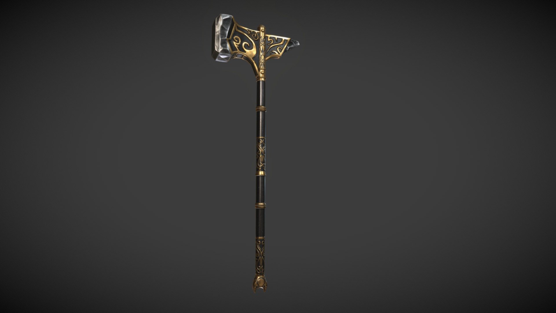 This is a remake of TES:Oblivion’s iconic Ebony War Hammer, made for the upcoming massive mod named TES:Skyblivion. Concept art by Roberto Gatto - Ebony War Hammer - TES:Skyblivion - 3D model by Spyros Frigas (@Spyros_F) 3d model