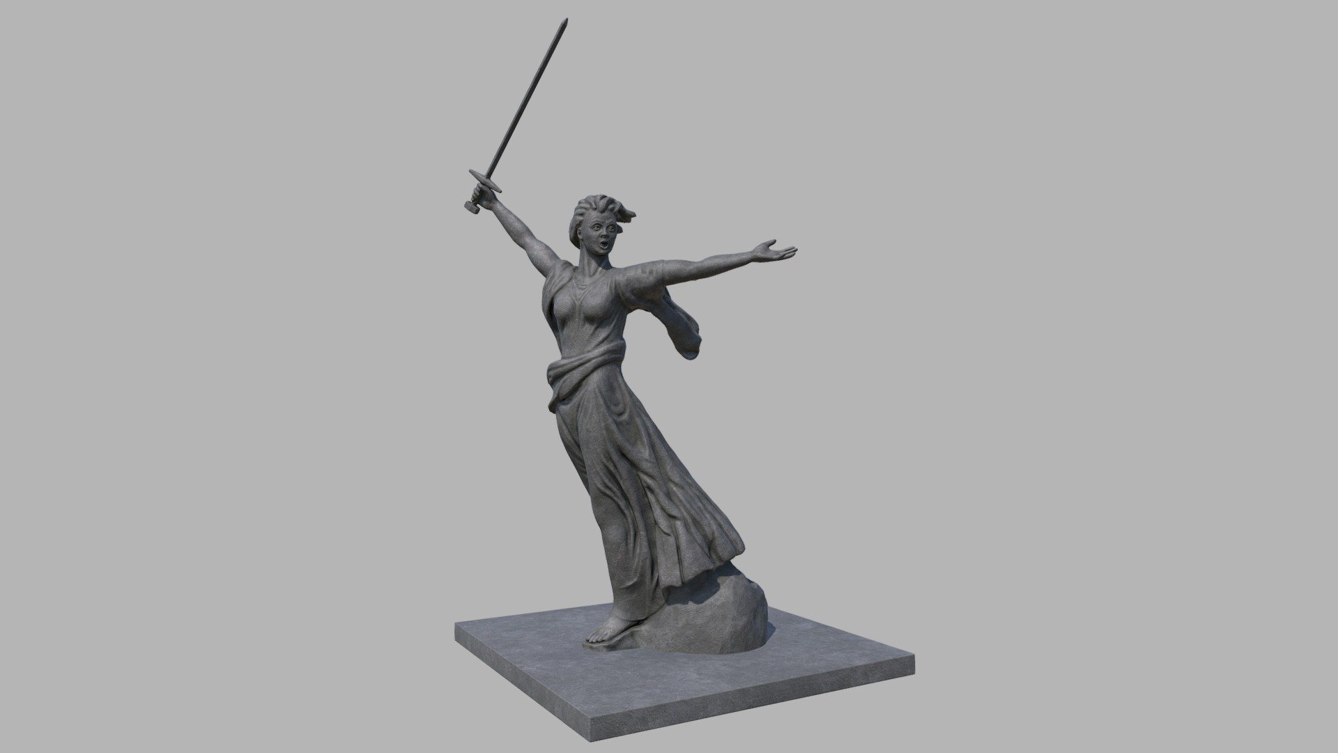 The Motherland Calls Statue - 3D model by ri24 3d model