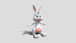 Cartoon easter bunny bunny, easter, holidays, cartoon, easter-decor, cartoon-bunny