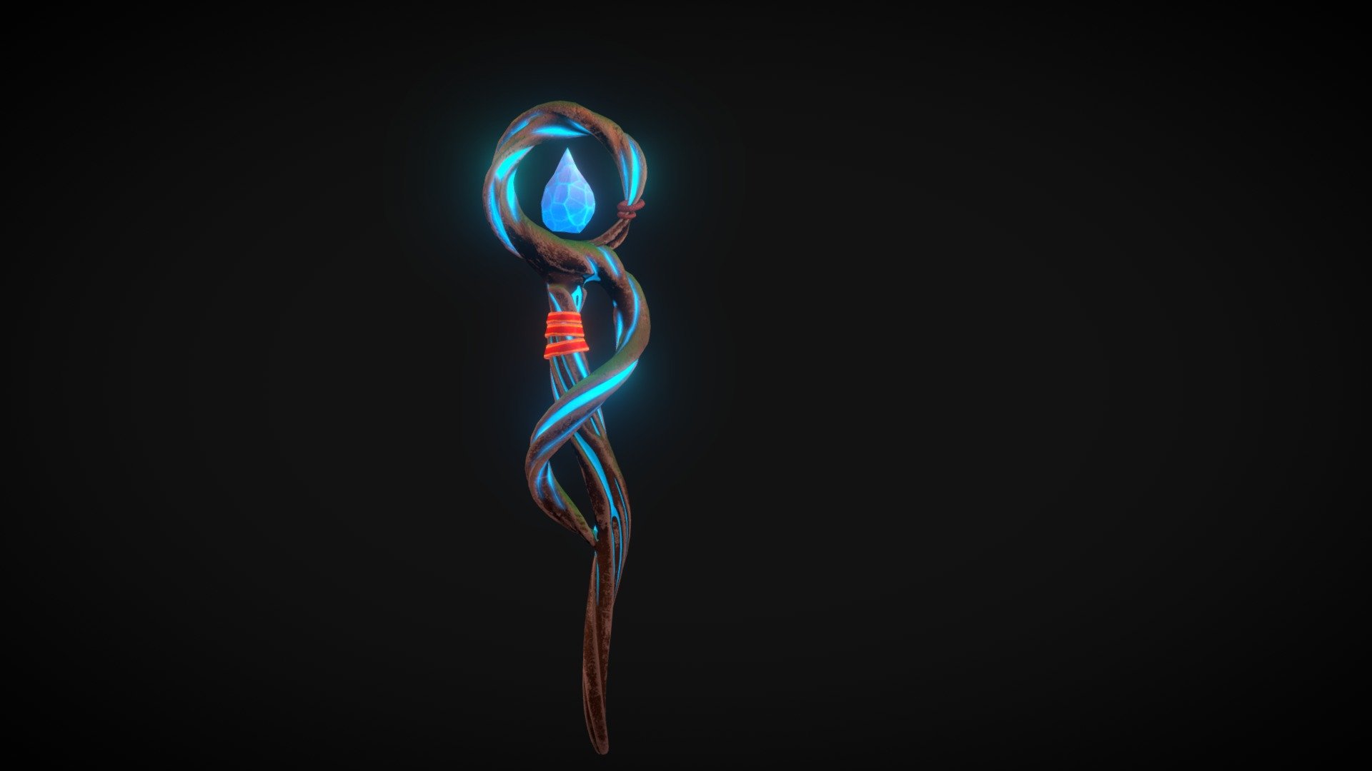 A magic staff I really liked, made for a freelancer 3d model