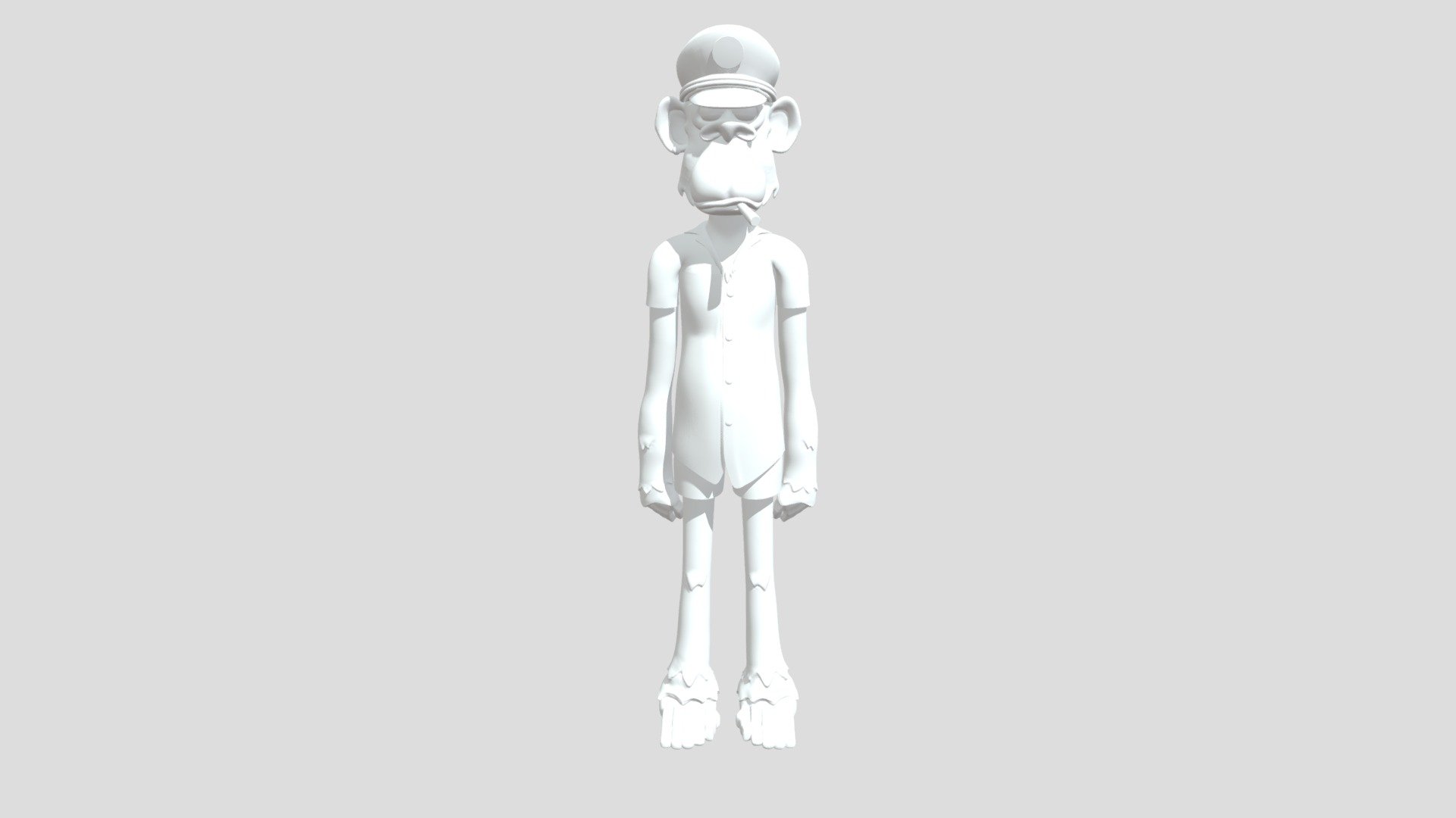 sculpted - Bored Ape - 3D model by Haris (@evilevol819) 3d model
