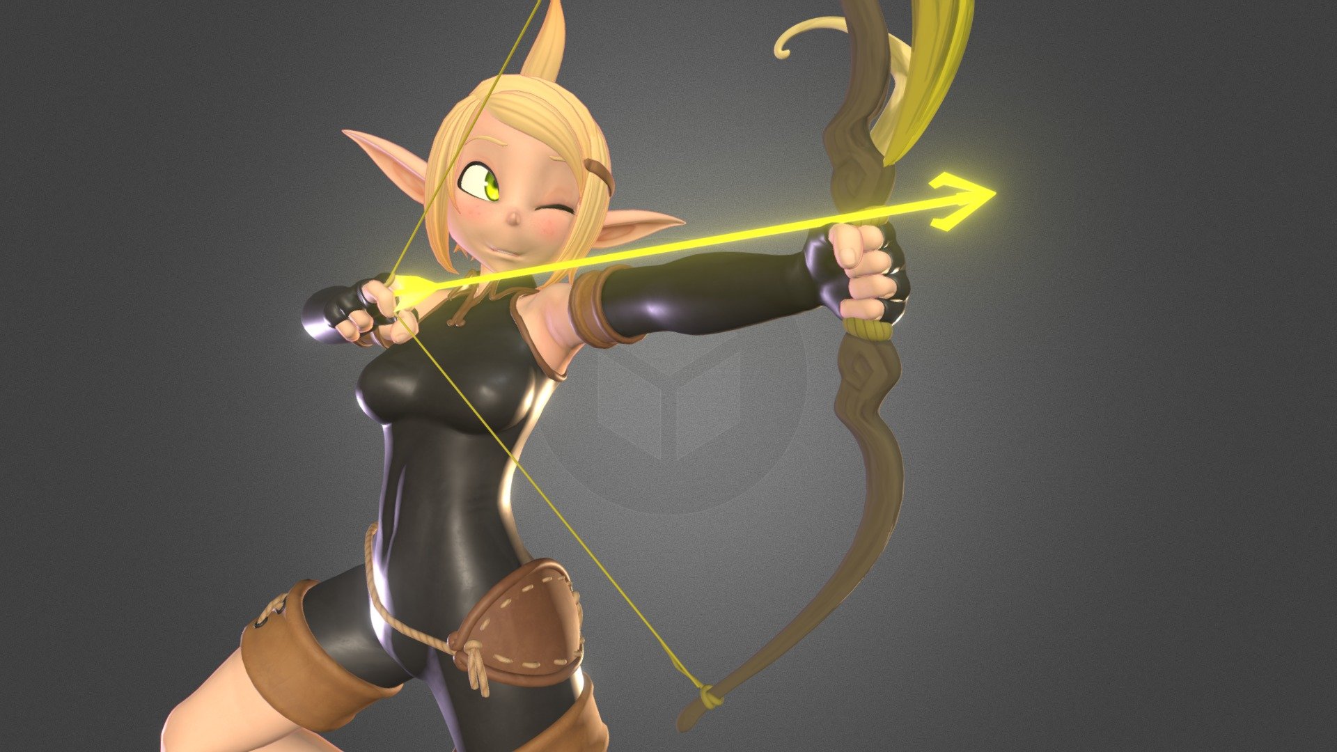 Poseable Blend file is available here https://shorturl.at/rwHL6

This is Evangelyne from season 2 of Wakfu rocking her OG hairstyle 3d model