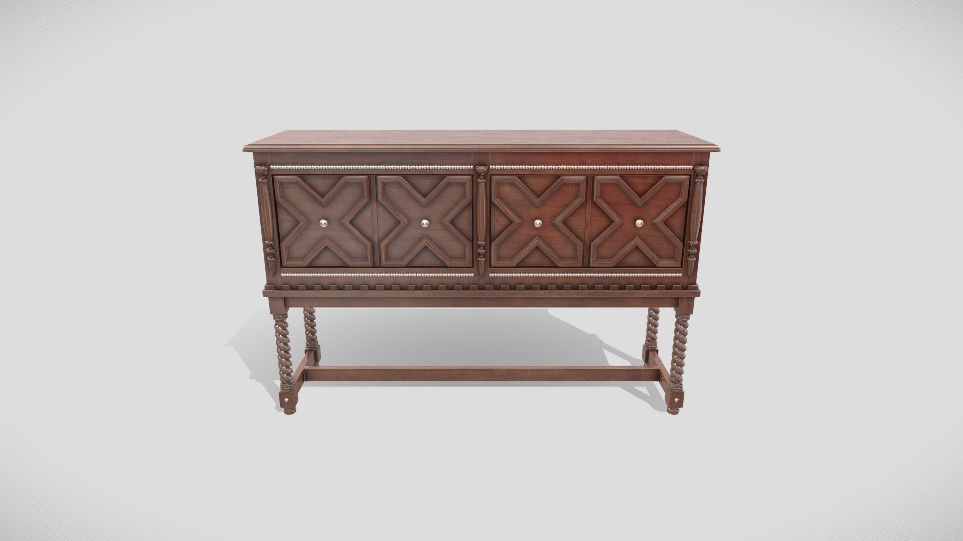 Wooden Console

Finishes: Wood, brass

Dimensions: 39,74 x 130 x H 85 cm

Unwrapped, no overlapping.

Textures: 8K - Wooden Console - 3D model by gogoskilla 3d model