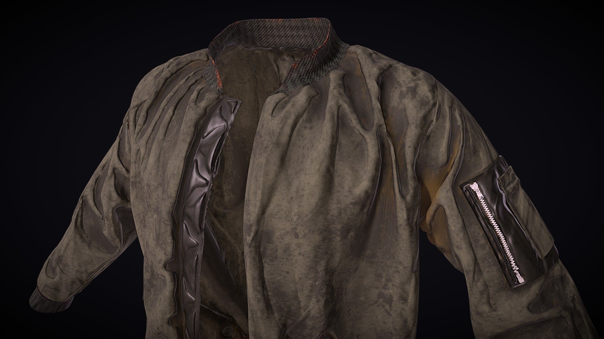 Had a ton of success and fun learning from the various sources for marvelous designer and zbrush clothing techniques I took alot from Mr Davis at Flipped normals - Flight Jacket - 3D model by [IndigoFlash] (@indigoflashphotography) 3d model