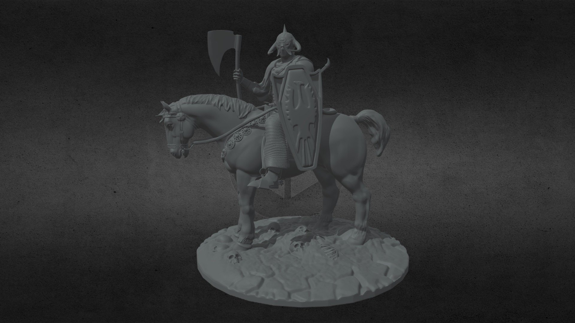 Based on the original work of the great master Frank Frazetta.
The Death Dealer (with less polygons than expected to fit in scketchfab's size).

For more content access: 

 https://cults3d.com/en/users/EfraTheKid/creations 

 https://www.artstation.com/efrathekid 

 https://www.instagram.com/uni3dverso/
 - Frank Frazetta's Death Dealer - 3D model by Efraim Filho (EfraTheKid) (@efraimfilho) 3d model