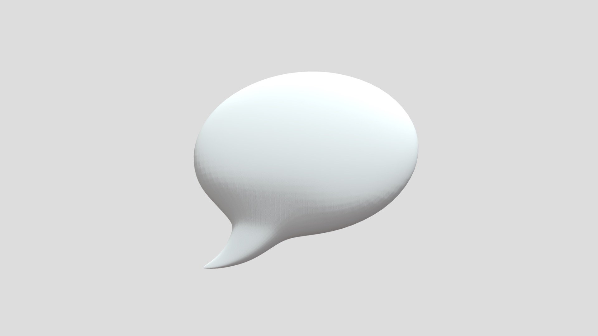 Textures: 2048 × 2048, Colors on texture: White

Has UV Map: 2048 × 2048

Materials: 1 - Speech Bubble

Smooth shaded.

Mirrored.

Subdivision Level: 2

Origin located on middle-center.

Polygons: 5760

Vertices: 2882

Formats: Fbx, Obj, Stl, Dae.

I hope you enjoy the model! - Speech Bubble - Buy Royalty Free 3D model by Ed+ (@EDplus) 3d model