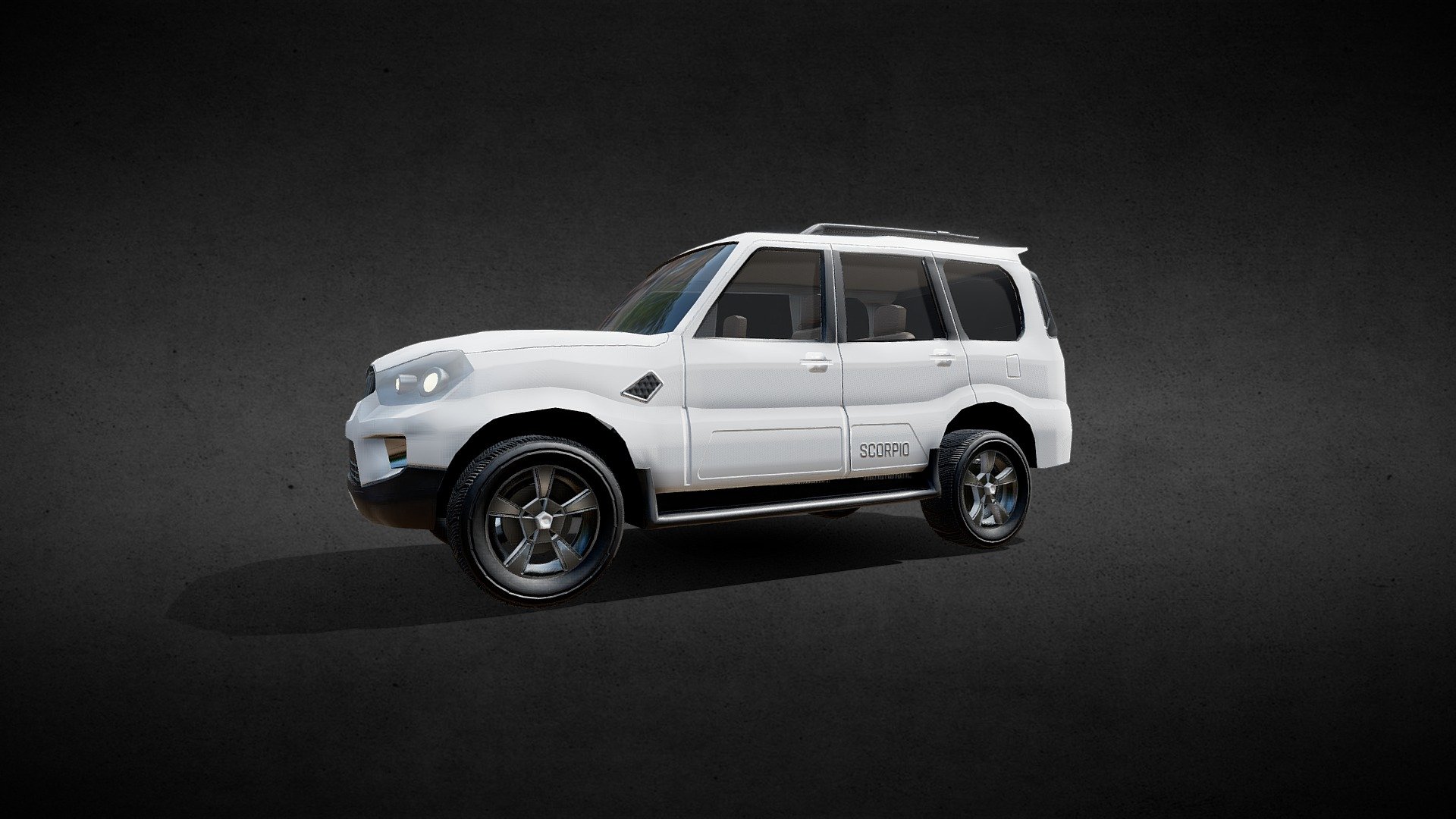 This is mobile ready model with interior. Let me know what you think - Mahindra Scorpio - 3D model by AgniStudios 3d model