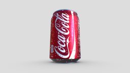Soda Metal Can with Water Droplets drink, ice, can, fresh, soda, metal, water, label, sparkling, droplets, metalcan