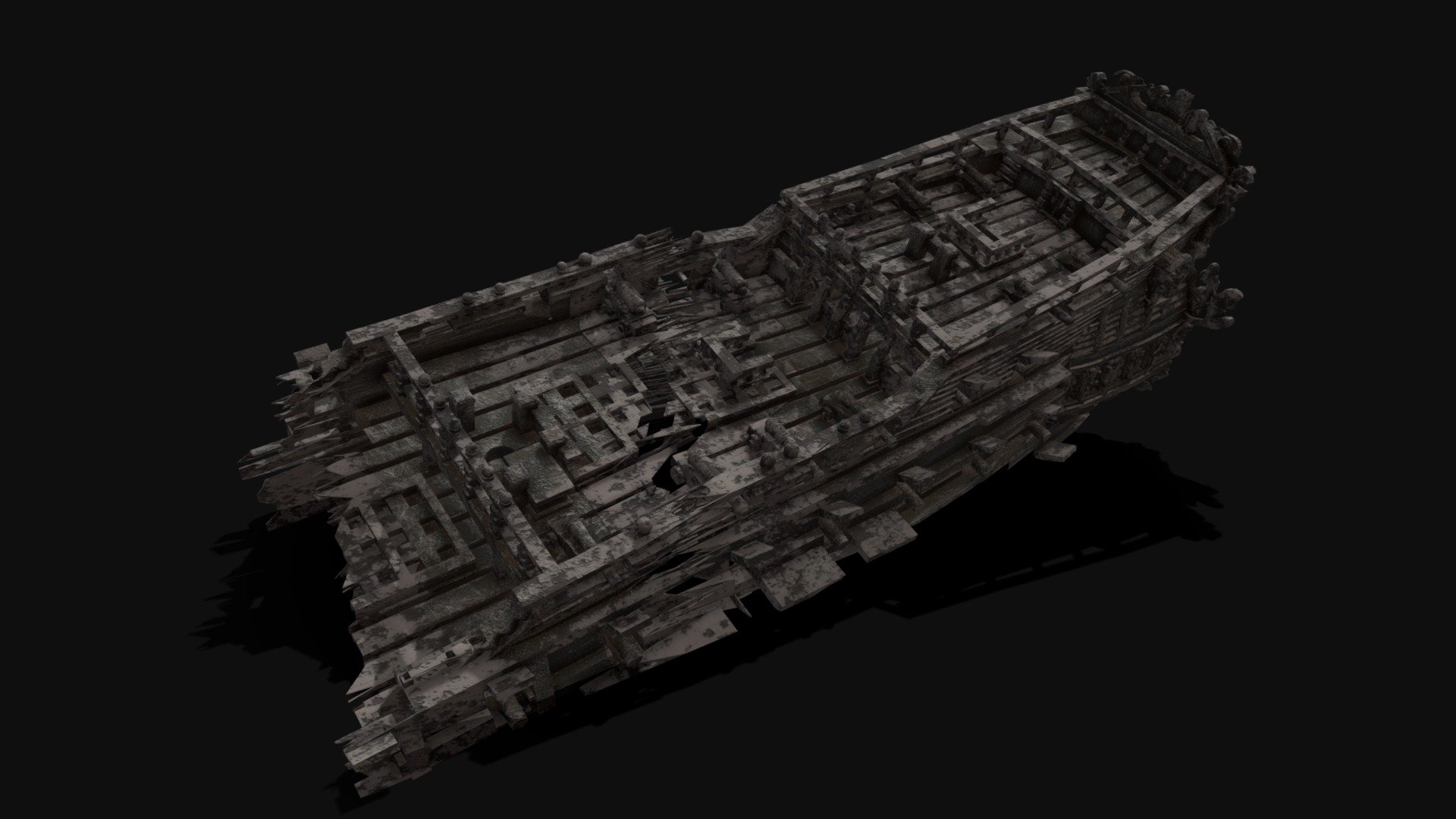 Shipwreck Ready for Games. 

PBR Materials. 
Textures in 4K. 
Blender 3D 2.9+ Ready and other Softwares 3d model