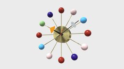 Ball Clock by George Nelson for Howard Miller modern, clock, miller, century, mid, atomic, george, age, 50s, howard, nelson, mcm, ball, space, noai