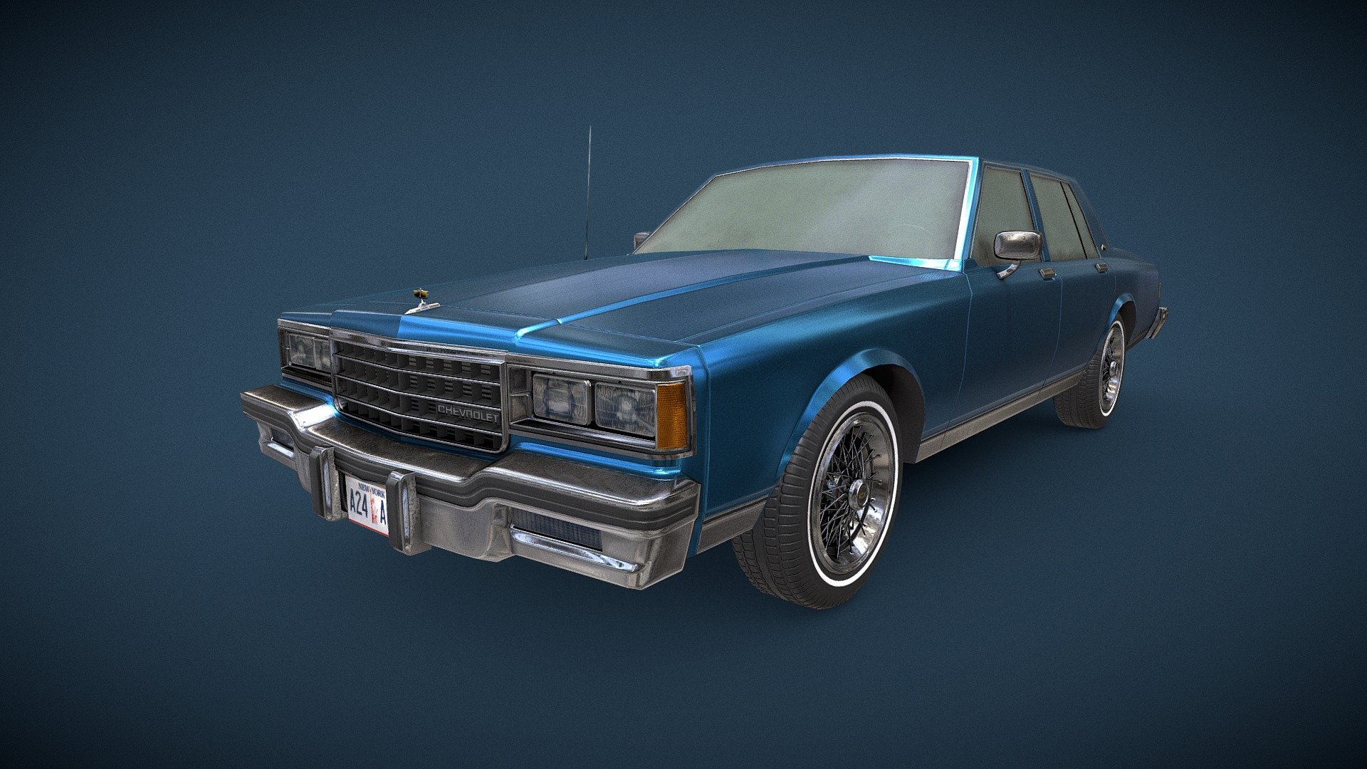 Low poly model to Unreal Engine 5. Model: Blender, Textures: Substance Painter - Chevrolet Caprice 1985 - 3D model by triget 3d model
