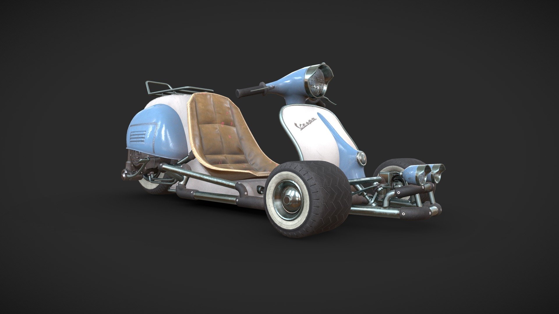 Vespa-Kart - Download Free 3D model by Lux87 3d model