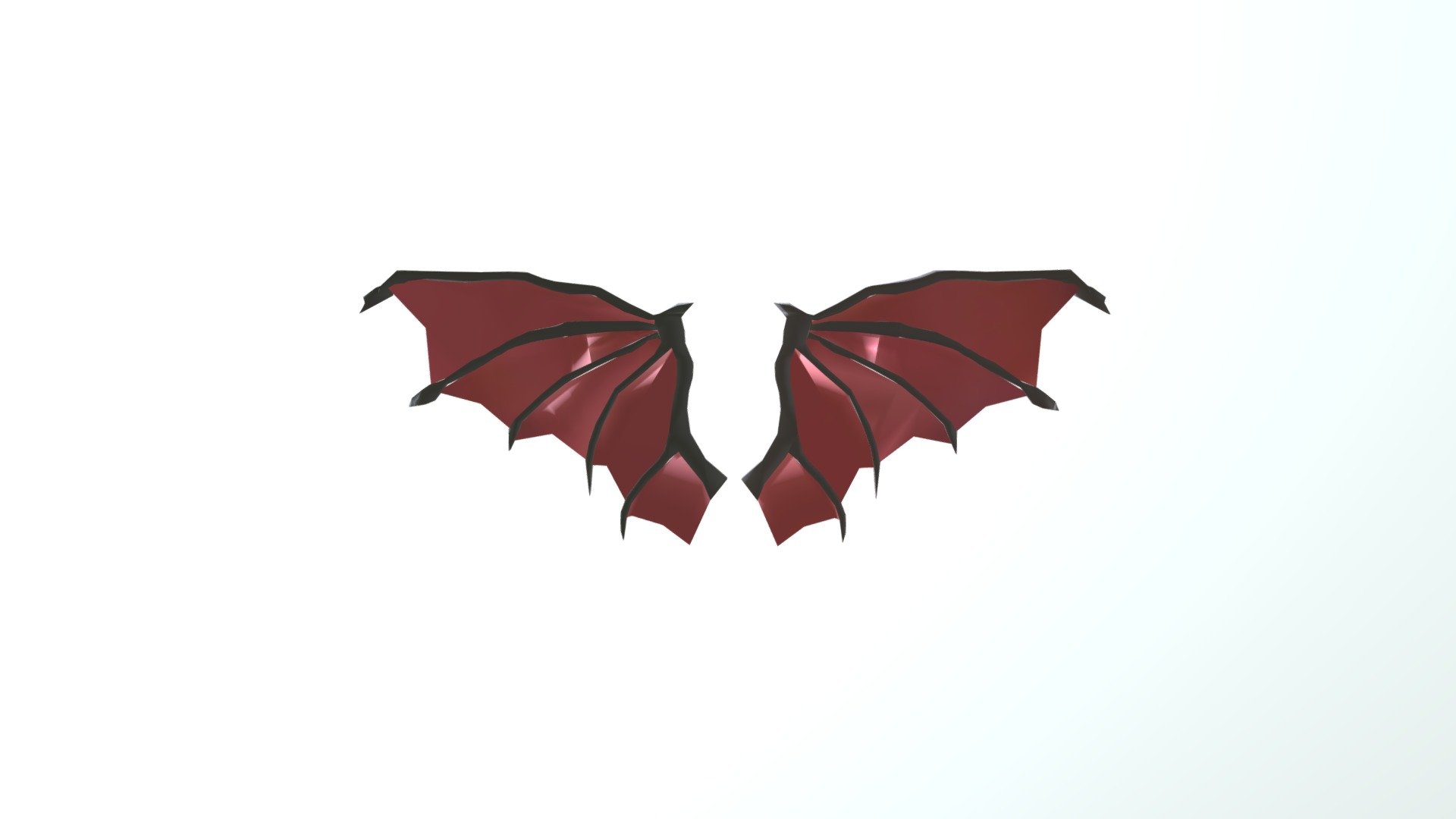 d Devil wings Red and black made by Rocket champion - Devil wings - 3D model by hilljaquarri 3d model