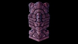 Mayan Statuette statuette, blizzard, mayan, mexico, yucatan, statue, blizzardstyle, stylized-handpainted, handpainted, substance-painter, zbrush, stylized, temple