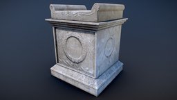 Autel Romain / Roman Altar (Low-Poly) sculpt, realtime, altar, roman, romain, real-time, roman-art, low-poly-art, realtime-3d, substancepainter, substance, 3dsmax, lowpoly, low, poly, zbrush