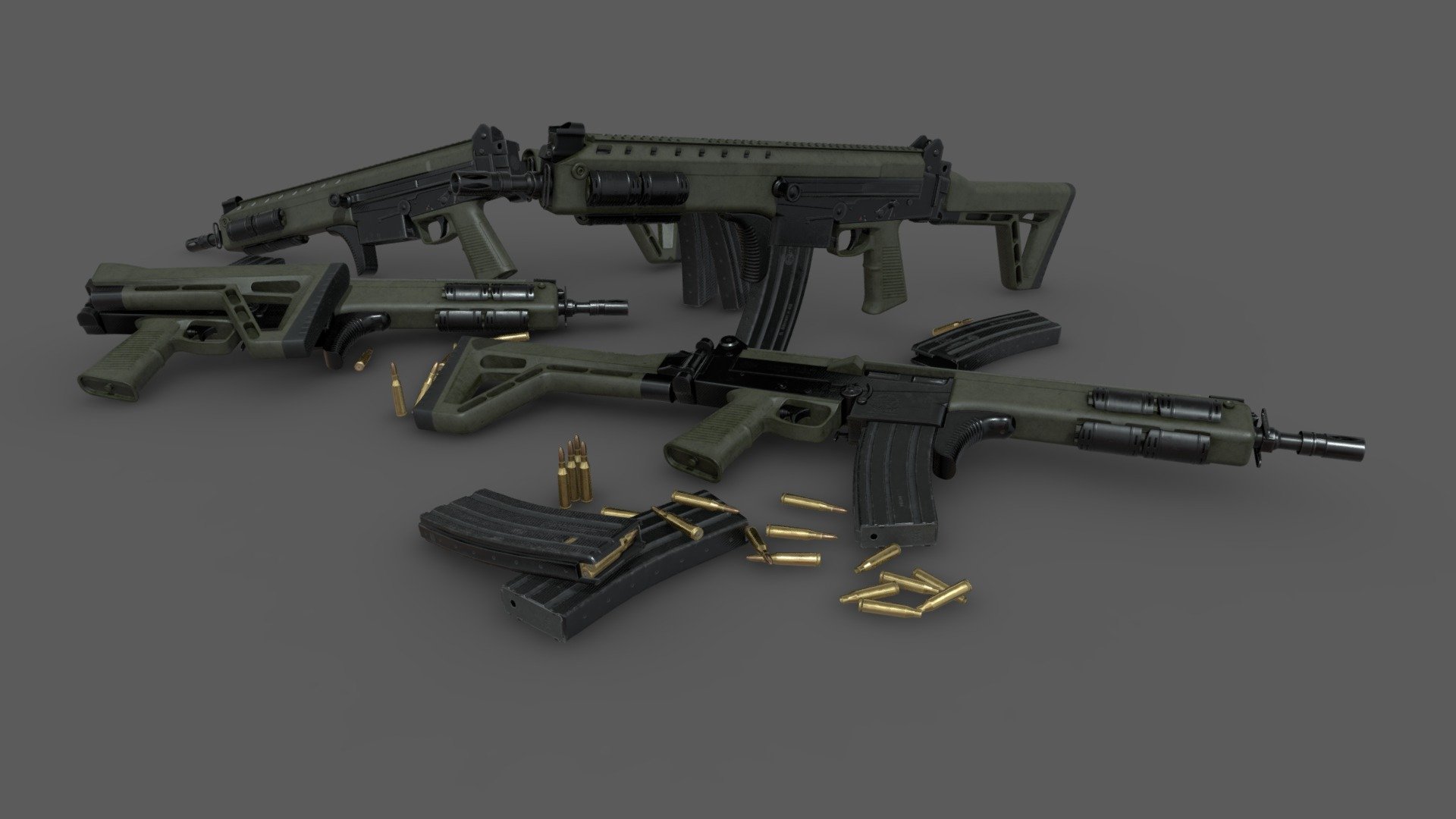 This is an assault rifle manufactured by Imbel and used by the Brazilian Army.

The model has 33,176 polygons, 4k texture for the weapon and 2k for the magazine and bullet 3d model