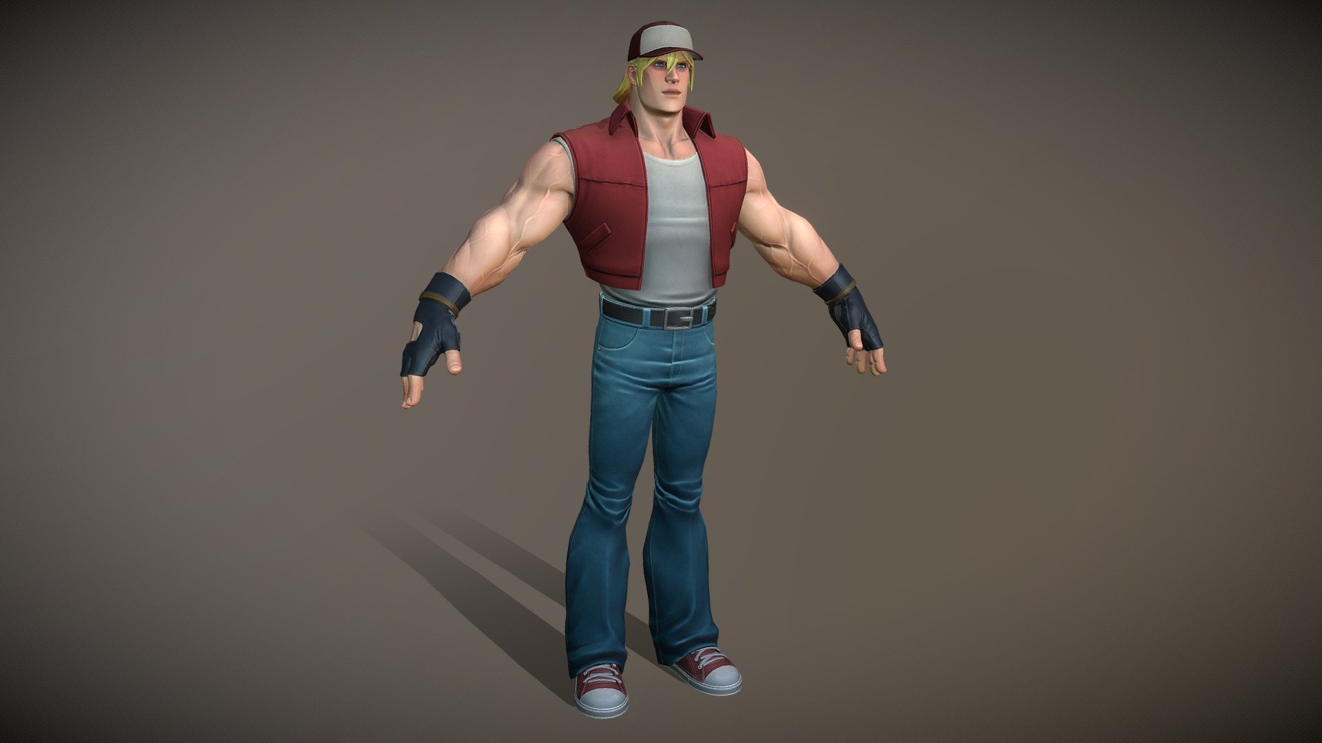 Hello guys! his is the last project I've done for my portfolio. I have lots of good memories from playing Fatal Fury as a teenager, and Terry was one of my favorite characters! This is my take on him, I tried my best! It was a lot of fun to do!

For more high res images, please visit my Artstation page: https://www.artstation.com/artwork/oO1OXz - Terry Bogard Fan Art / Game Character - 3D model by thiagorodbatista 3d model