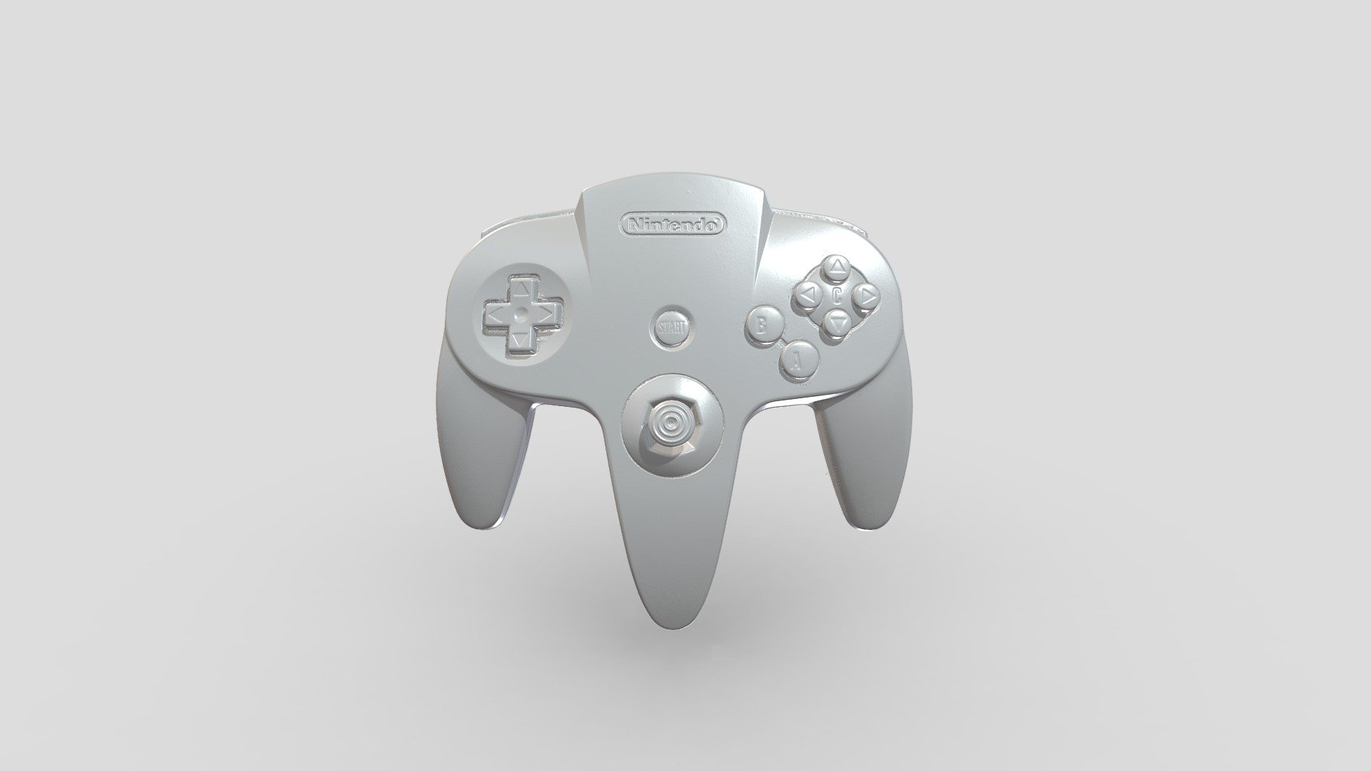 1996 N64 Controller produced using structured light scanning 3d model