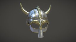 Viking Helmet armor, warrior, viking, helm, vikings, norse, medieviel, asset, game, helmet, gameasset