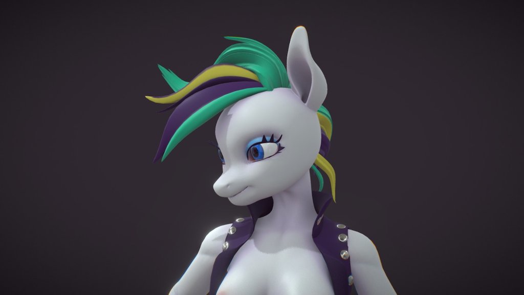 She messed up her mane. Welp, she made it work.

Commissions available

Contact: kelpiemoonknives@gmail.com - Punk Rock Rarity - 3D model by Kelpiemoonknives 3d model
