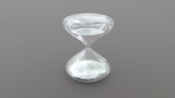 White Sand Hour Glass hour, white, clock, sand, hourglass, minimalistic, low-poly, glass, watch