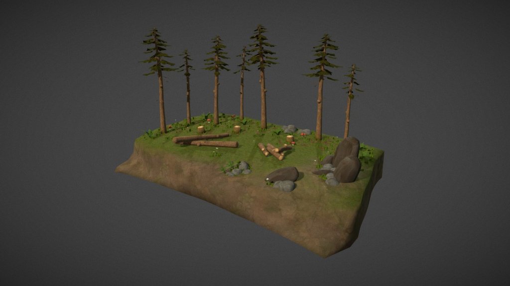 This is the hand painted pack for creating a nice alive forest.   Very optimized low poly assets with 512x512 diffuse textures only. Great for mobile games, looks good for pc and console games!   Package icludeds 28 prefabs with:  - 2 types of trees;  - 2 types of logs;  - 1 tree stump and 1 brushwood;  - 2 types of stones;  - 3 types of plants;  - 2 types of mushrooms.  Also double sided shader and 2 types of tileable ground textures: rocks and grass.  Available on Asset Store.  -link removed-#!/content/74944 - Hand painted forest - 3D model by Pavel Averchenkov (@averchenkov) 3d model
