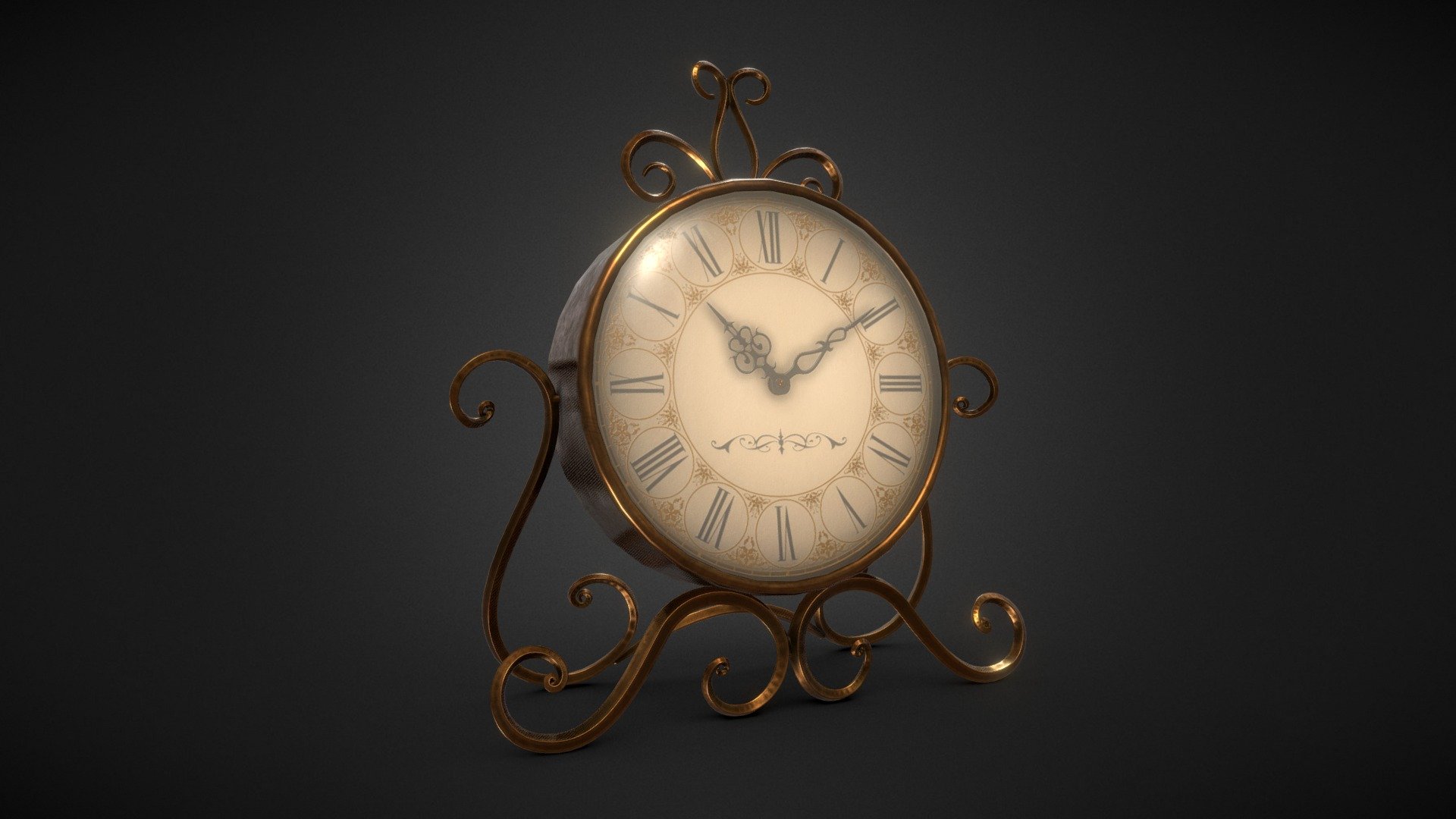 Vintage Clock

Low poly game ready model. Total polycount 7337 tris.

PBR Metallic - Roughness 2k (512 for glass) textures.

Model created on Blander. Textured with Substance Painter 3d model