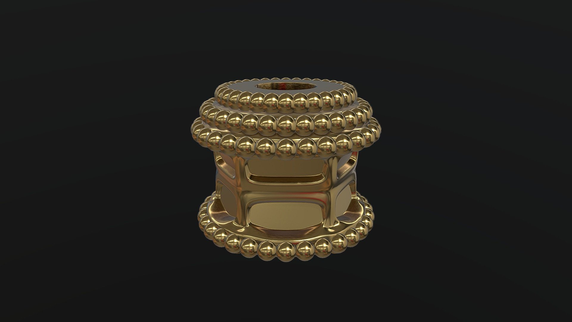 Hengeres Gyöngy Arany Ékszer &ldquo;Cylindrical Pearl Gold Jewelry