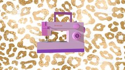 Sewing Machine (Pink and Purple) fashion, pink, sewing, sewing-machine