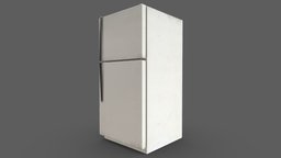 Old Fridge of the 90s apartment, old, kitchen, refrigerator, fridge, dusty, scratched, 90s, unity, blender, lowpoly, horror, gameready