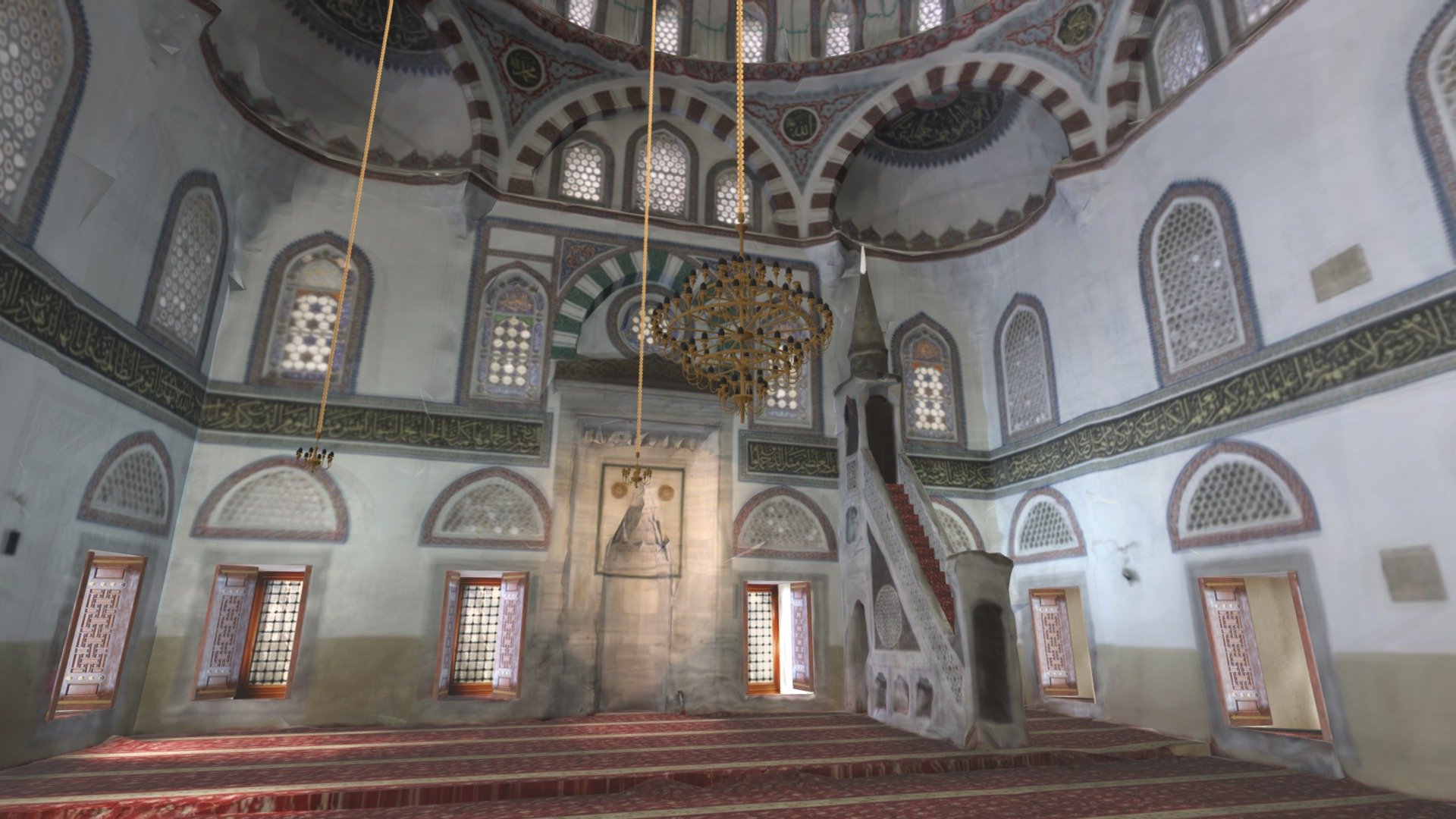 Located in Izmit Turkey, this model is a post-processed version of a photogrammetry scan. Completed in 2015-16 while working at Ball State University's Institue for Digital Intermedia Arts (IDIA) Lab. 

Read more about the project here:
http://idialab.org/photogrammetry-mosque/ - Photogrammetry scan of Pertev Pasa Mosque - 3D model by ckharrison10 3d model